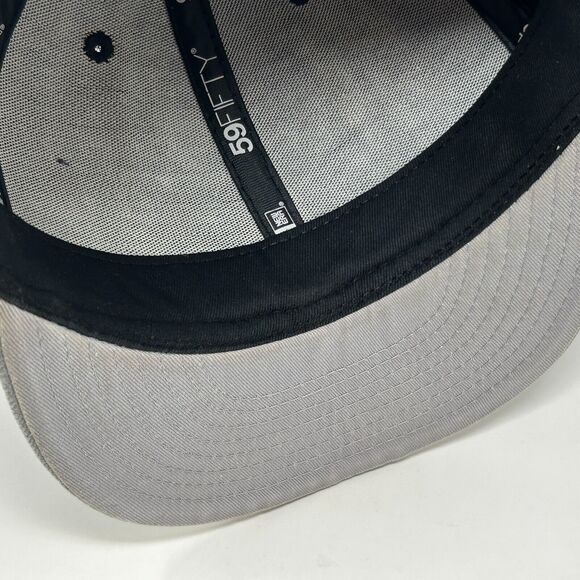 St Louis Cardinals Hat Baseball Cap Black Gray Chenille MLB New Era Fitted 7 3/8 - Picture 5 of 12